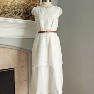 NWT Vintage-inspired White Cotton Dress